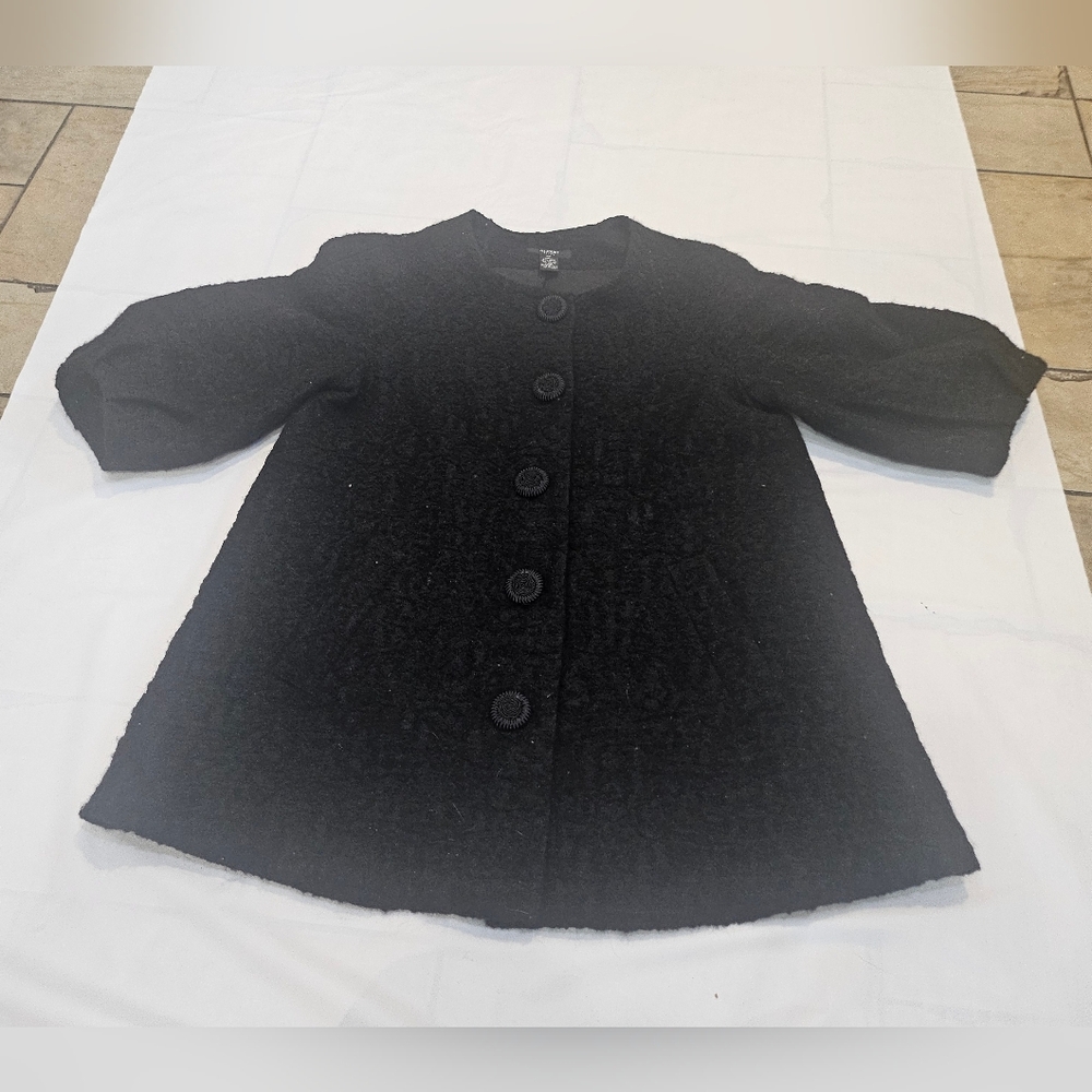 Alfani Petite Black Wool Blend Coat